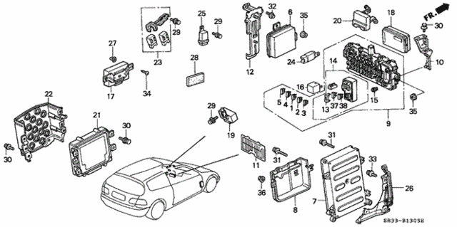 Genuine Honda 94-01 INTEGRA DELSOL Main Fuel Relay MITSUBA RZ-0159 39400-S10-003