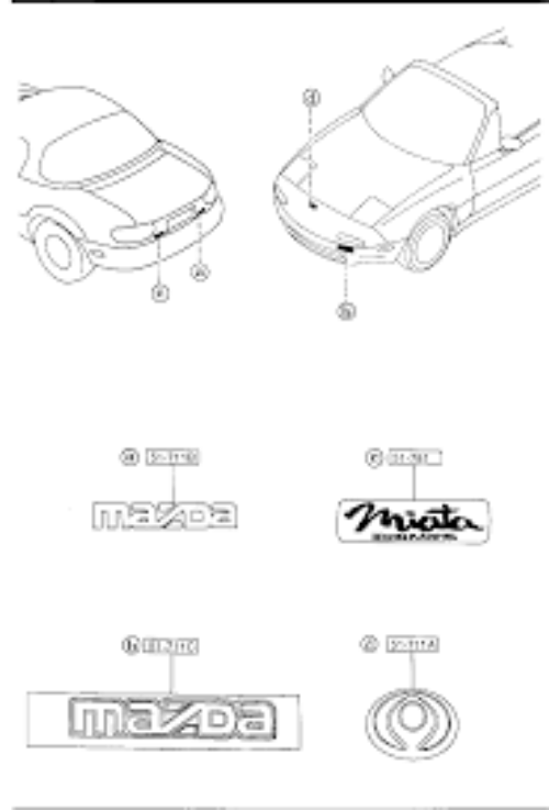 Genuine Mazda OEM Miata Ornament Decal Sticker NA04-51-711 14