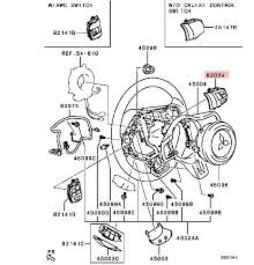Genuine Mitsubishi OEM Lancer Evo X CZ4A Cruise control Switch 8602A016