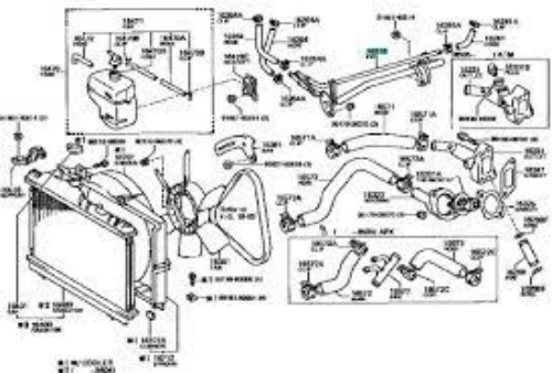 Toyota OEM Corolla CP LEVIN TRUENO AE86 Water Pipe Heater Metal Tube No.2