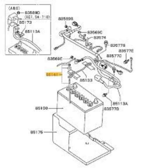 Genuine Mitsubishi Lancer CP9A EVO5 Battery L-BOLT KIT 6X235 MB241245 (2 QTY)
