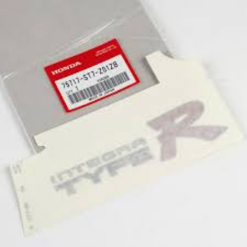 Genuine Honda 94-01 Acura Integra DB8 DC2 TYPE R Decal Silver Outline Sticker