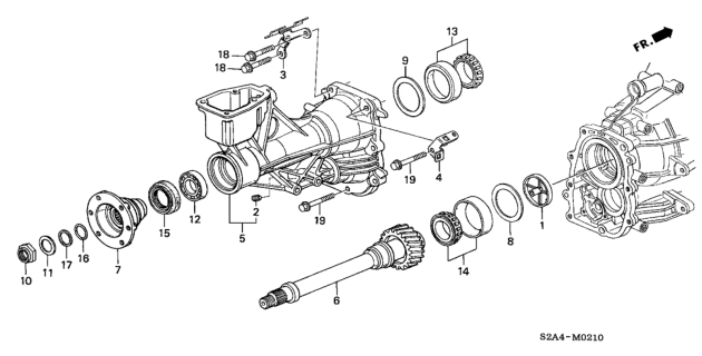 Genuine Honda OEM S2000 AP1 Manual Transmission Bearing Taper 91123-PCY-004