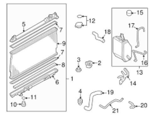 Genuine Nissan OEM 350Z 2002-2007 Radiator Coolant Reservoir Tank 21710-CD00A