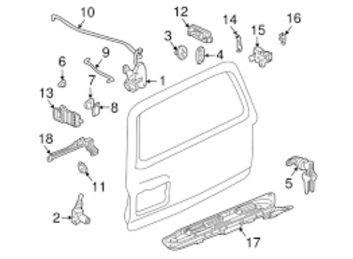 Genuine Mitsubishi OEM Pajero 92-06 Back Door Male Damper Rubber Stop MB893757