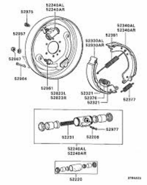 Genuine Mitsubishi OEM JEEP J54 Brake Master Cylinder Repair Kit MB004993