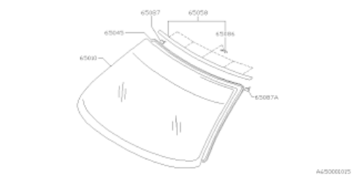 Genuine Subaru OEM Impreza GC8 1993-2001 Front Windshield Reveal Moulding Window