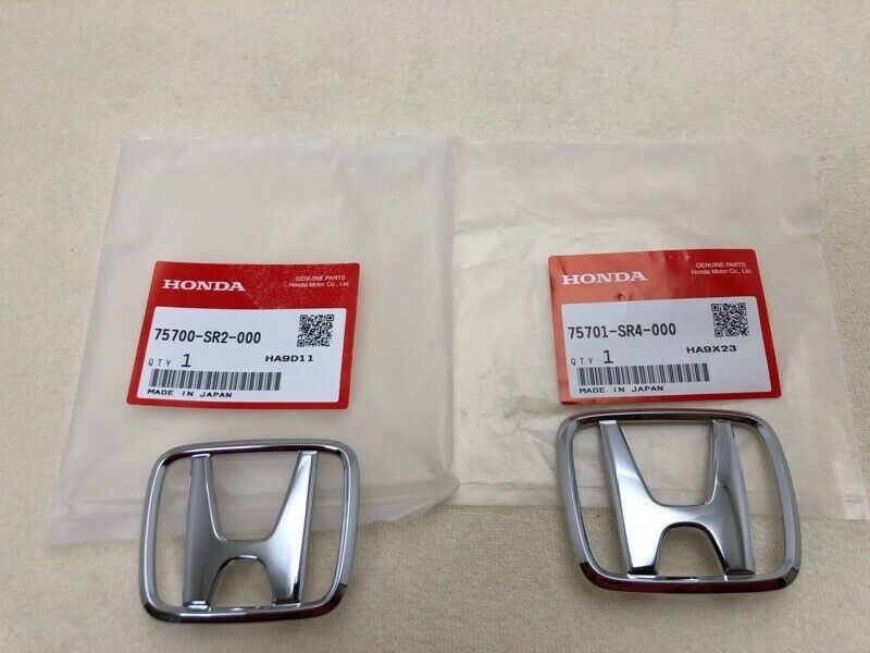 Genuine Honda 1993-1997 Del Sol Front & Rear Emblem 75700-SR2-000 75701-SR4-000