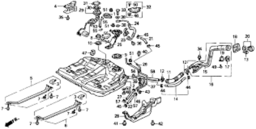 Genuine HONDA OEM ACCORD CB6 1990-1993 Fuel Gauge Sending Unit 37800-SM4-A03
