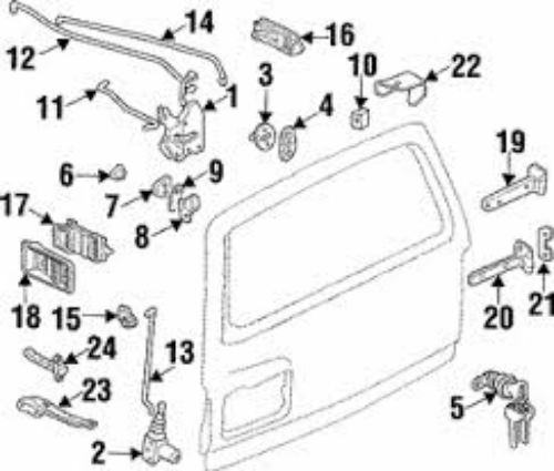 Genuine MITSUBISHI OEM Latch, Back Door MONTERO 1991/04-1999/12 MB669381