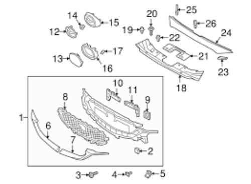 Genuine MAZDA OEM CX-5 KF#P 2017-2021 Grille Emblem Mount Bracket KB8B-50-721