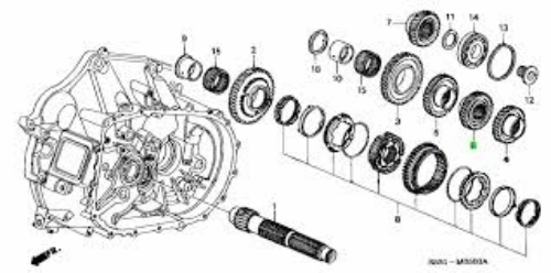 Genuine HONDA Iintegra DC5 Type-R 4Tth Fourth Gear Counter Shaft 23481-PNT-000