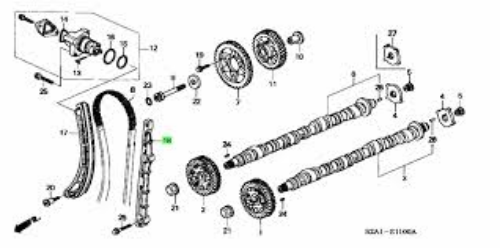 Genuine HONDA OEM GUIDE, CAM CHAIN ABA-AP1 S2000 14530-PCX-004
