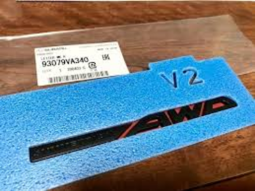 Subaru OEM Symmetrical AWD Rear Ornament Emblem Black Levorg VM Advantage Line