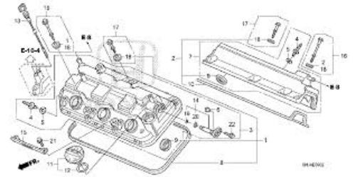 Genuine Honda OEM Acura 08-17 PILOT MDX V6 FRONT/REAR Valve Cover Gasket Set