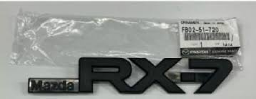 Genuine MAZDA OEM Savanna RX-7 RX7 E-FC3S FC3S Black Rear Emblem Budge RARE