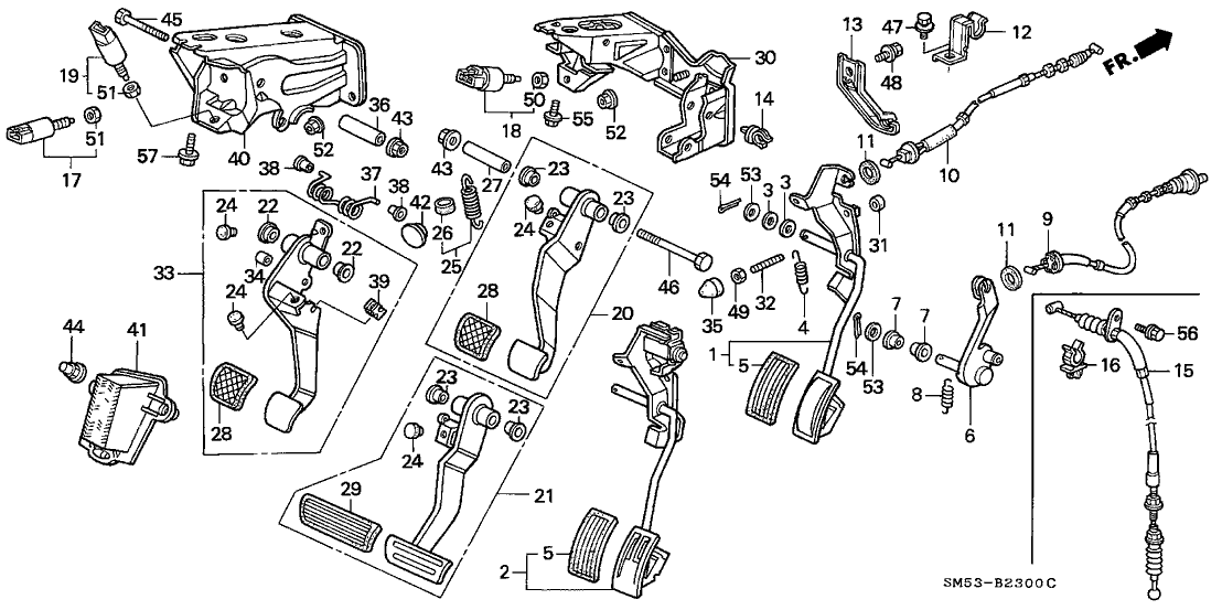 Honda Genuine OEM 36760-SM4-003 Clutch Pedal SWITCH ASSY PRELUDE FIT JAPAN NEW