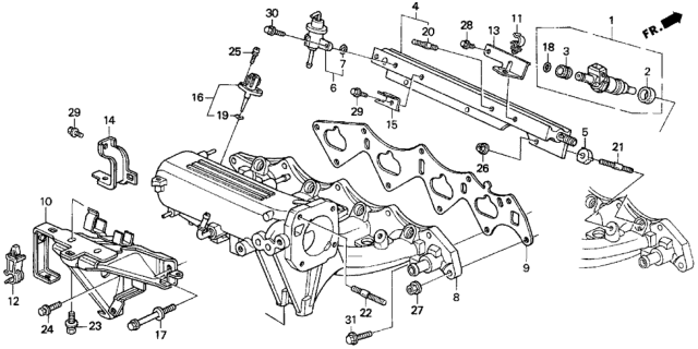 GENUINE HONDA INTAKE MANIFOLD GASKET B16 B17 92-93 INTEGRA GSR 17105-P30-004