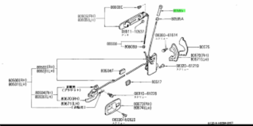 Genuine NISSAN DATSUN 200 B10 B110 B120 B310 510 240Z Door Lock Knobs Set of 2