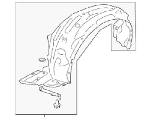 Genuine Toyota OEM 86 Scion FR-S Fender Liner LH Toyota SU003-06094