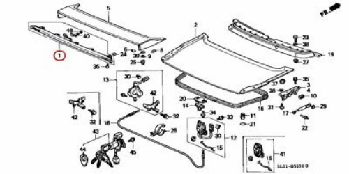 Genuine HONDA OEM ACURA NSX NA1 NA2 Rear Wing Center Tail Third Brake 050-8425