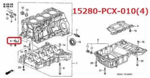 Genuine HONDA OEM S2000 AP1 AP2 Oil Jet Squirters kit 4Qty Set 15280-PCX-010