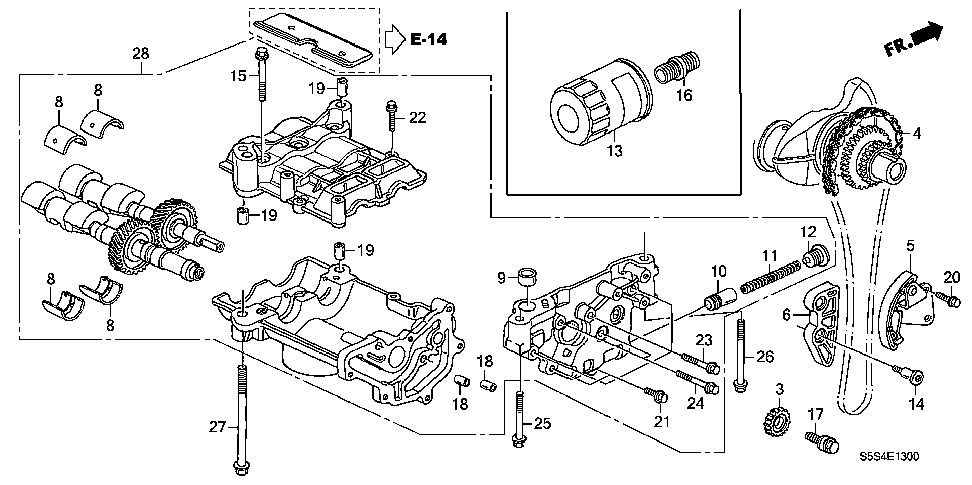 Genuine Honda OEM Oil Pump Chain (62L) 13441-PNA-004