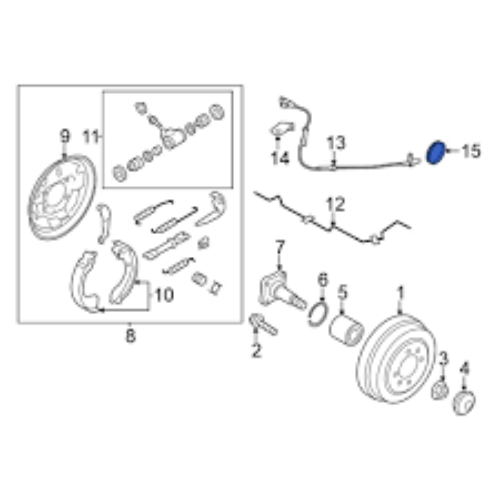 GENUINE NISSAN OEM ABS SENSOR-ROTOR ANTISKID REAR 47950-1HA0A