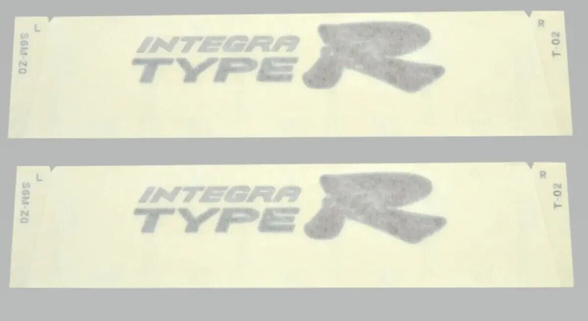Genuine Honda OEM Acura Integra TYPE R Side & Rear Decals Stickers Black Outline
