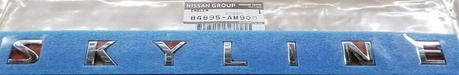 Genuine Nissan OEM R34 Skyline Emblem Badge GTT Rear Trunk Lid Car 84895-AB000