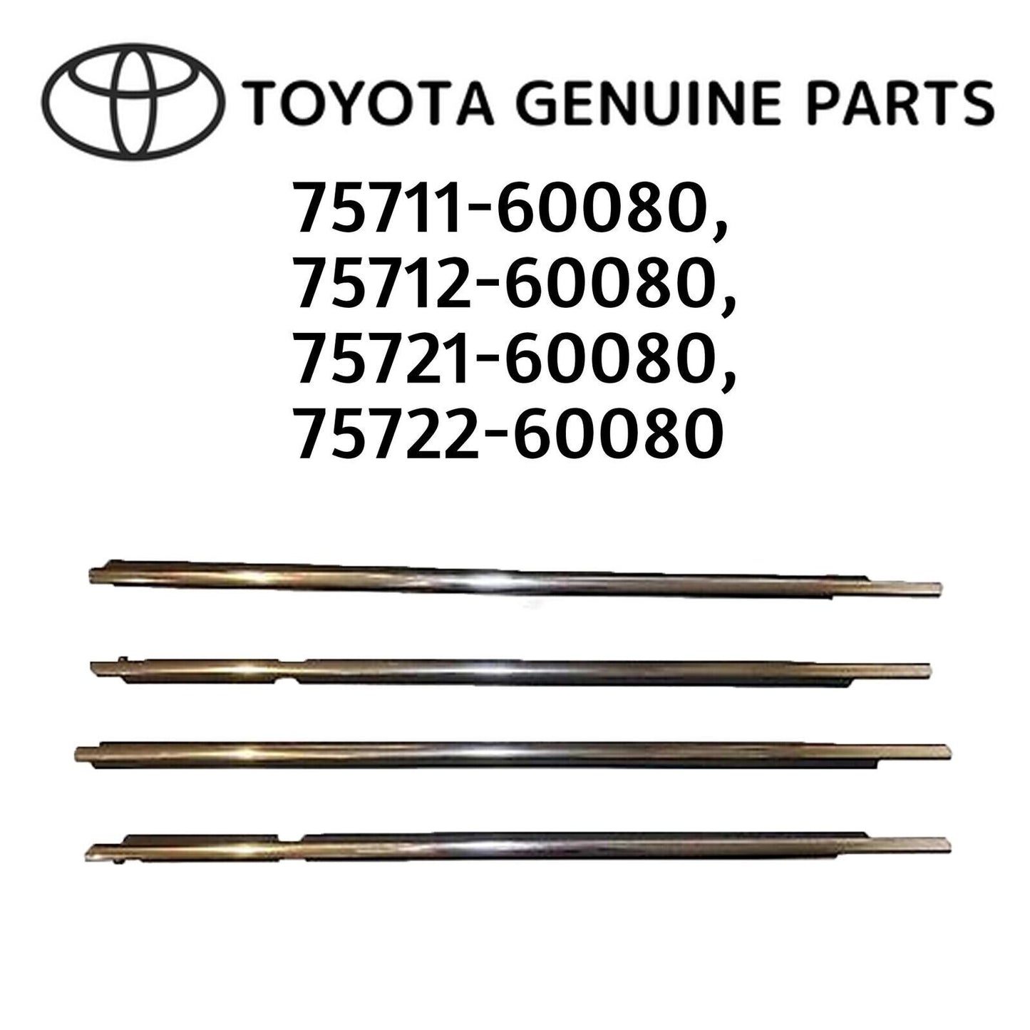 OEM Toyota Genuine Lexus Moulding Doors Belt GX470 Front & Rear Set of 4 New