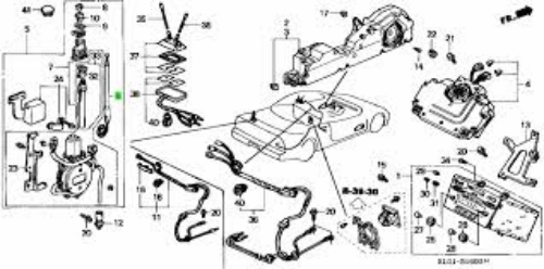 Genuine HONDA OEM Integra DC2 Type-R Power Antenna Mast 39152-SR4-003