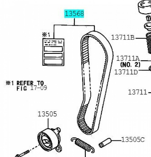 Genuine Toyota OEM Altezza Caldina Celica MR2 RAV4 BELT TIMING 3S-GE 3SGE BEAMS