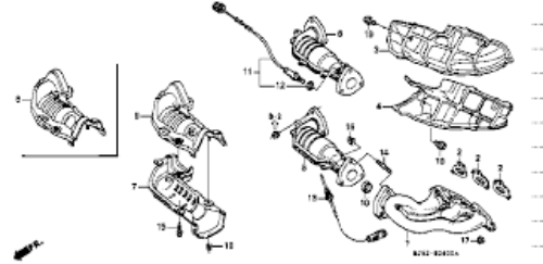 Genuine HONDA OEM ACTY Exhaust Gas Temperature Temp Sensor 37810-PZ3-903