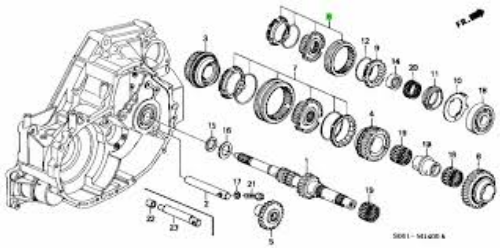 Genuine HONDA OEM SLEEVE SET, SYNCHRONIZER (5) CIVIC FERIO 23626-P16-316