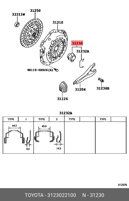 Genuine TOYOTA OEM W58 Transmission Clutch Release SUPRA JZA80 5MT 2JZGE BEARING