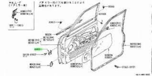 Genuine Nissan OEM Front Right Door Hinge Set 80400-H8500 / 80420-C6000