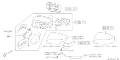 Subaru OEM 12-18 Left Side Rear View Mirror Turn Signal Light Lamp 84401AJ000