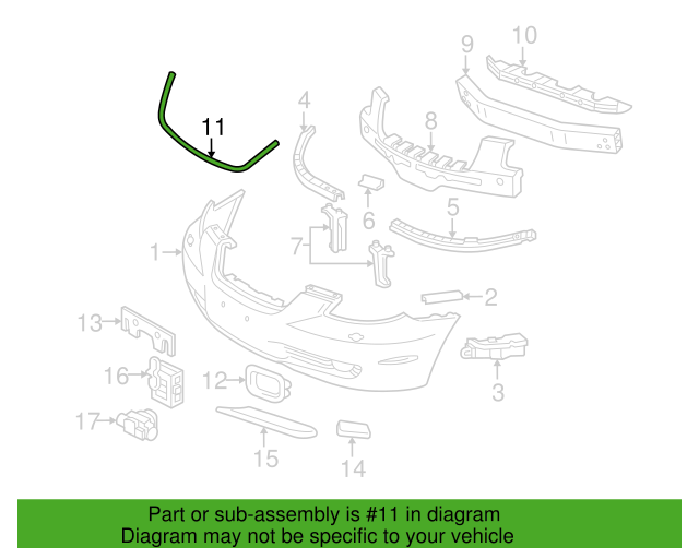 Lexus Front Bumper Grille Cover Surround Molding 02-05 SC430 Genuine 52711-24040