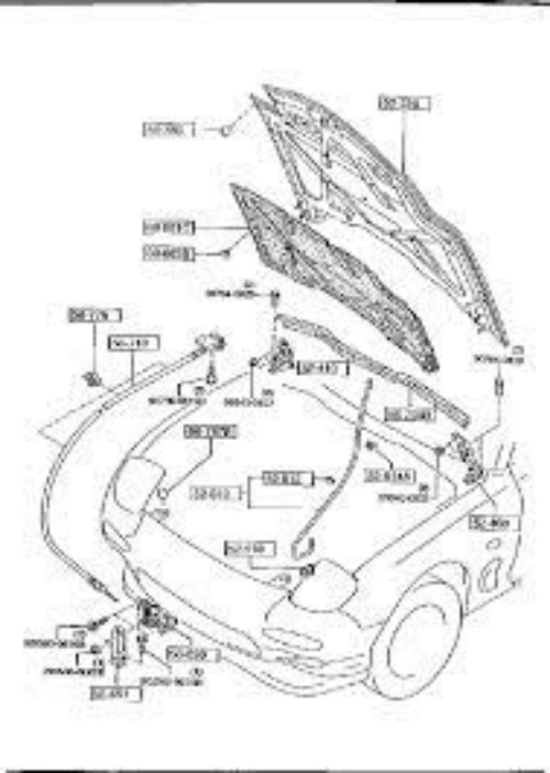 Genuine Mazda OEM Bonnet Cushion Rubber FB01-56-787B x2