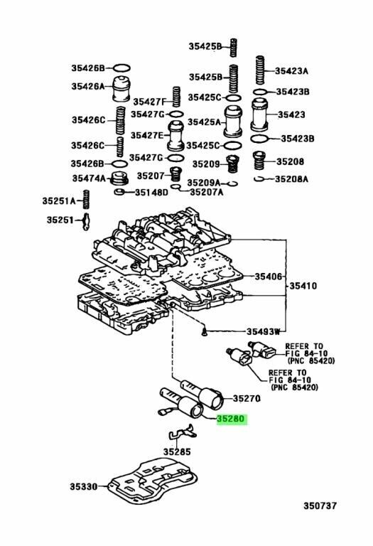 Genuine 35280-30040 TOYOTA LEXUS GS300 Valve Solenoid Lock Up Control OEM
