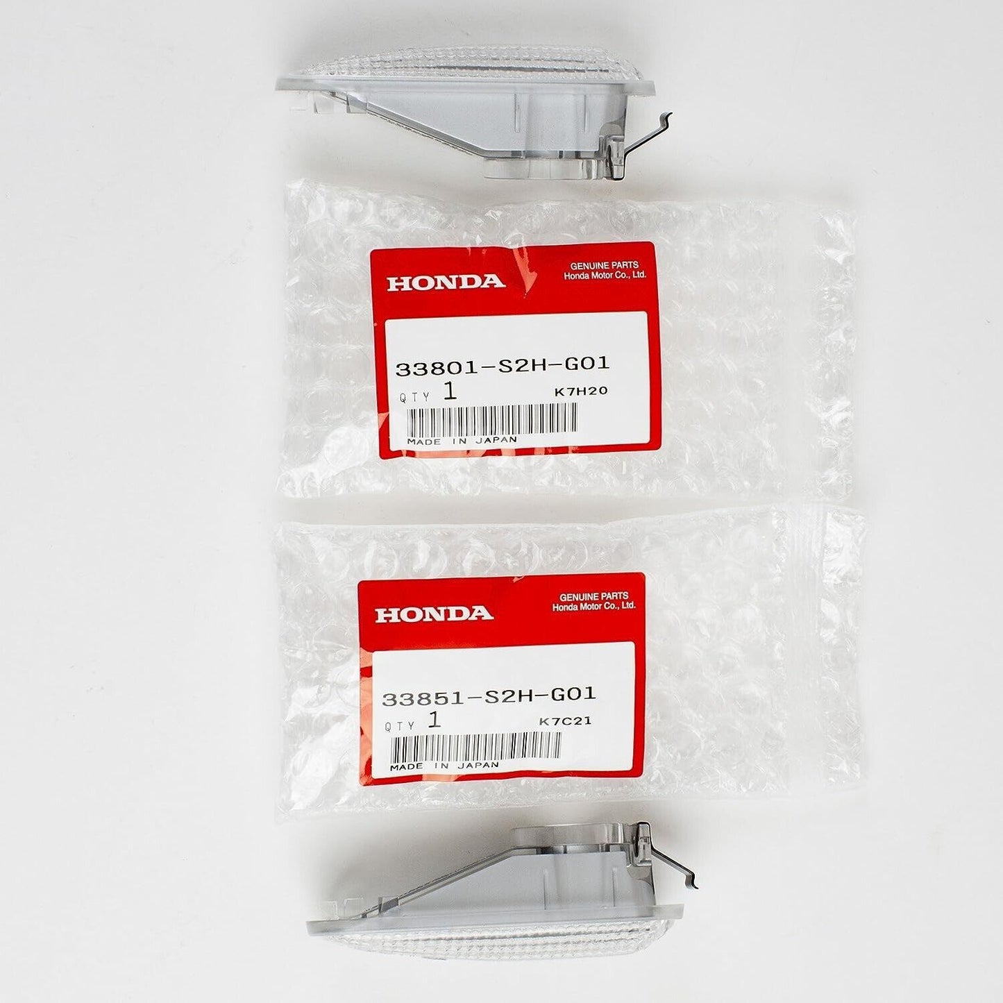 Genuine HONDA Front Fender Side Marker Lamp Light Clear Set CIVIC TYPE-R EK9 OEM