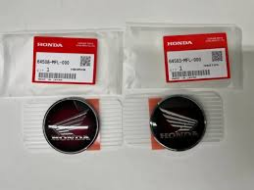 Genuine Honda OEM Chrome Tank Emblem Set CBR600 CBR1000 62mm Round Badge Kit