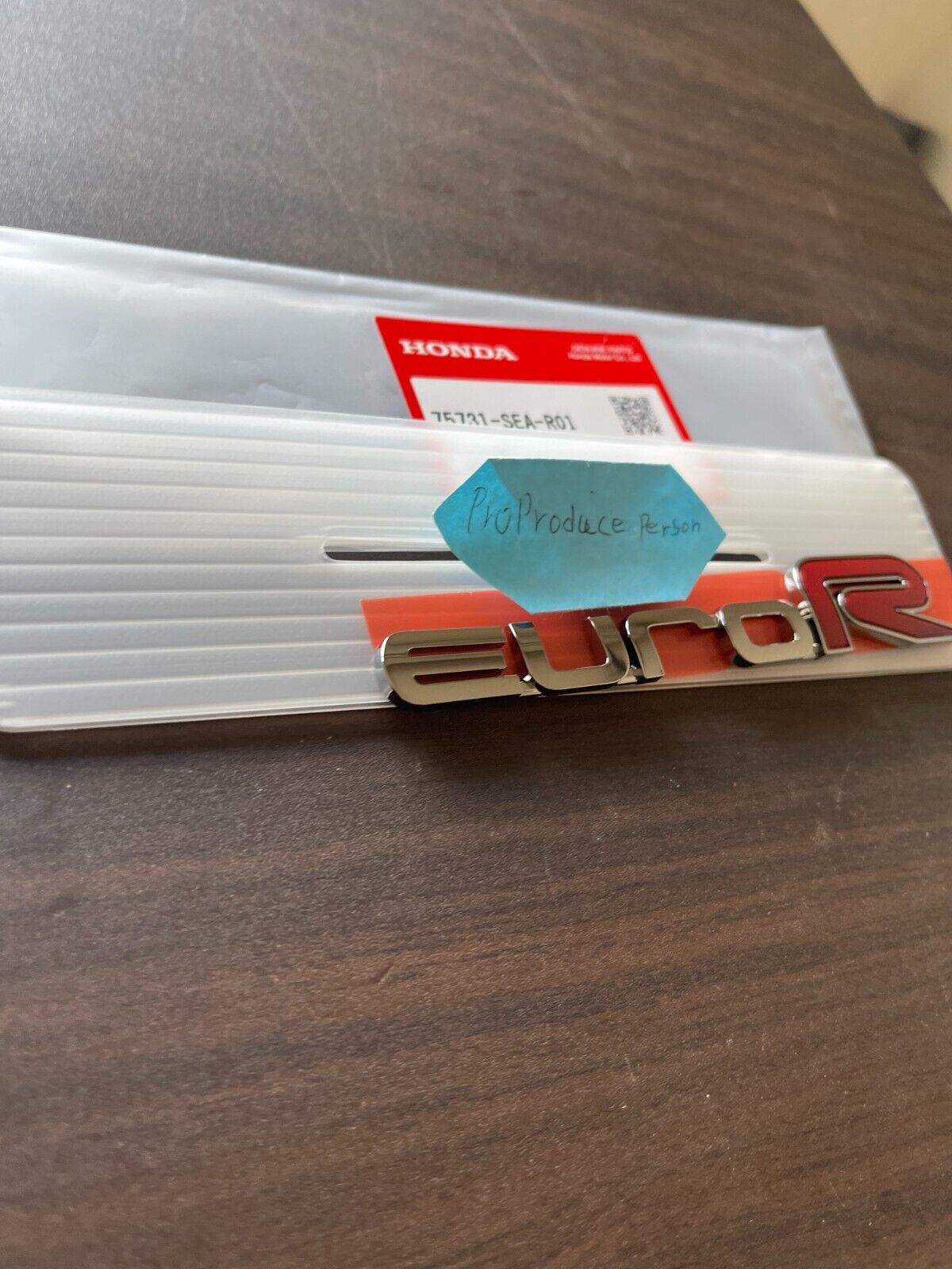 Genuine HONDA Euro R Emblem Acura TSX Accord CL7 OEM JDM CL8 CL9 EK9 EP3 DC5 NEW