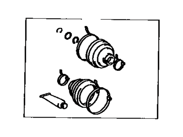 TOYOTA Genuine 04438-35060 4Runner Land Cruiser 90 Front drive shaft boot kit