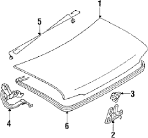 Genuine Mazda OEM Trunk Molding Weatherstrip Seal 90-97 Miata NA01-56-951