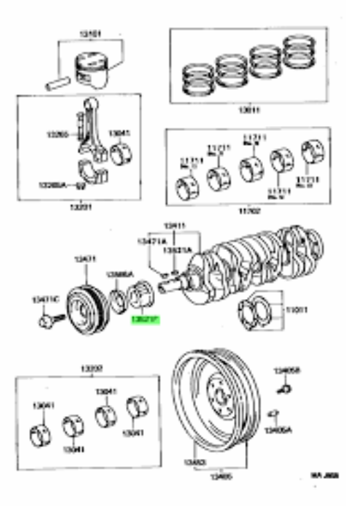 TOYOTA OEM CAMRY CELICA MR2 RAV4 SOLARA CRANKSHAFT TIMING PULLEY 13521-74040
