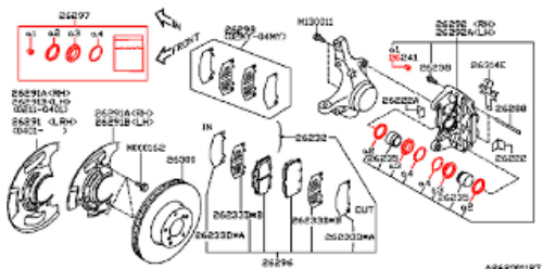 Subaru Genuine Seal Kit 26297FA0518A