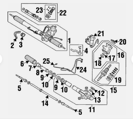 Genuine Toyota Power Steering Rack&Pinion Gear Gasket Kit Supra JZA80 OEM Japan