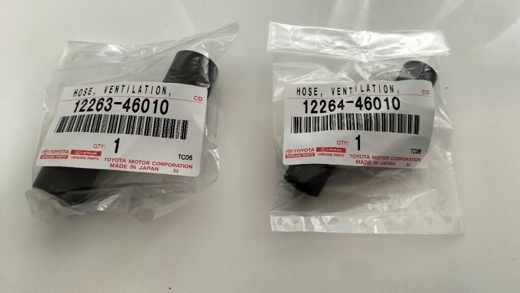 GENUINE TOYOTA OEM 94-98 Supra 2JZGTE BREATHER VENTILATION HOSE Set of 2